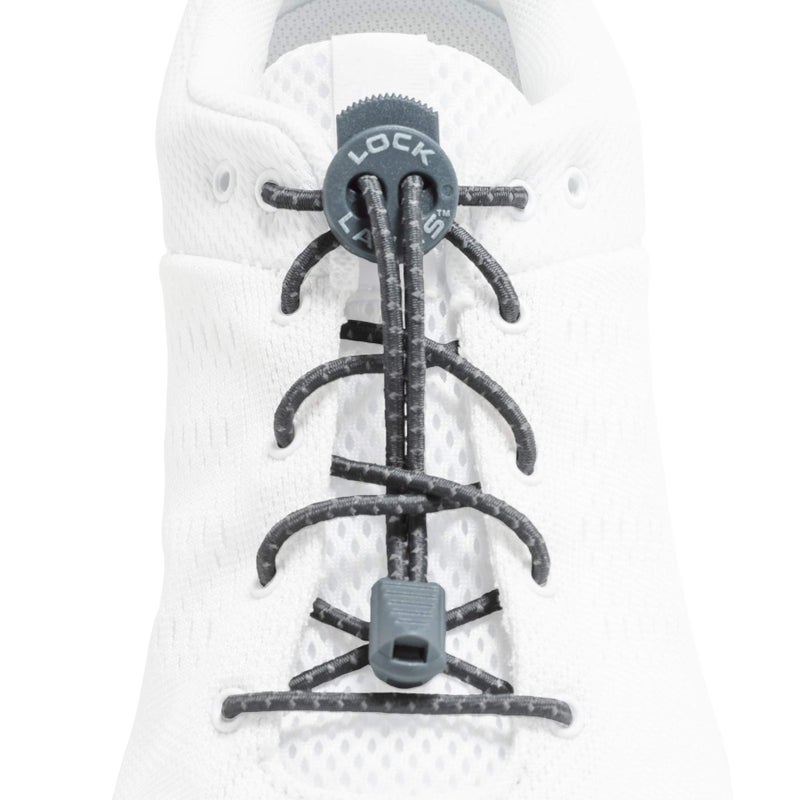 LOCK LACES أربطة حذاء قفل - مقاس واحد يناسب الجميع - أربطة حذاء مرنة بدون ربط للأطفال والبالغين مثالية للأحذية الرياضية، الجري والأحذية الرياضية - Image 1